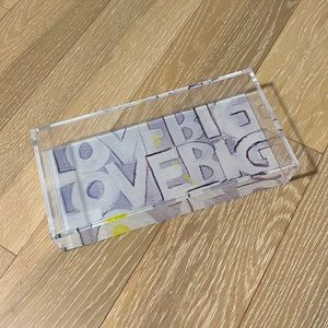 NEW Santa Barbara Design Studio Big Love Lucite Tray